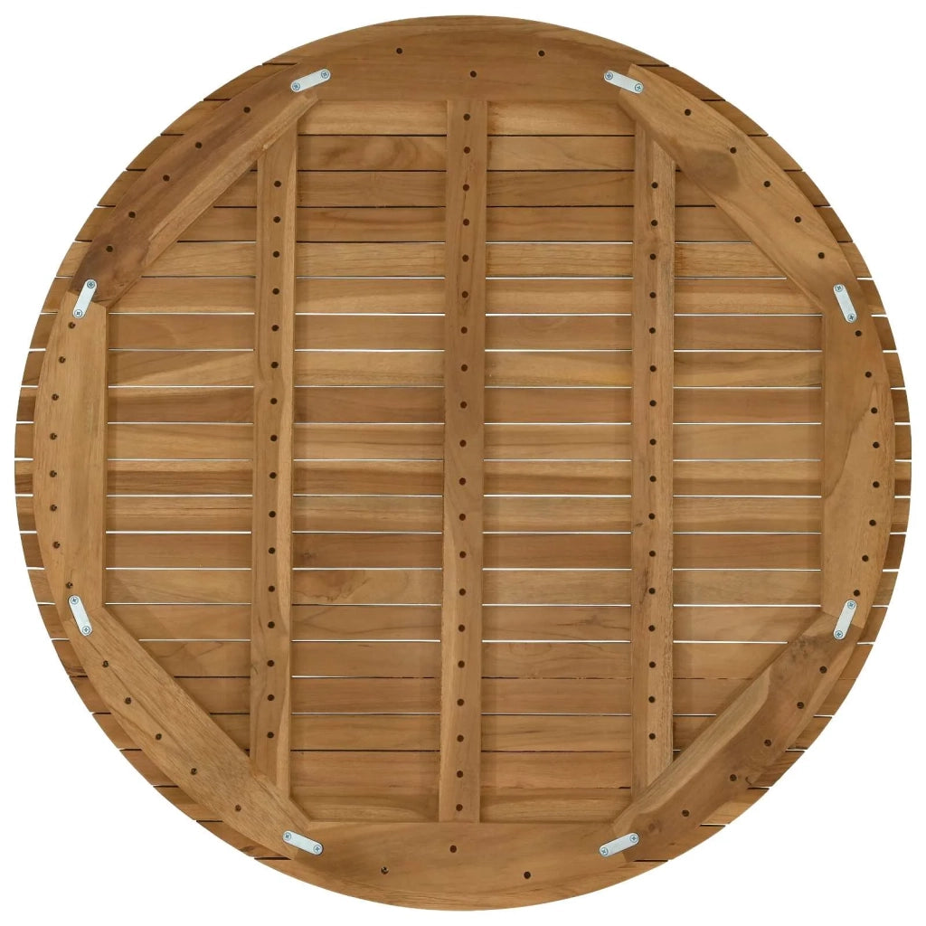 Piano del tavolo Ø 90 x 3,5 Rotondo Legno di teak solido 42033154