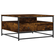 Tavolino da salotto | Tavolino da caff¨¨ | Tavolino da Soggiorno Rovere Fumo 80x80x45 cm Legno Multistrato