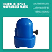 Tappo per Trampolino 10 pezzi - Capocanna in Plastica - Funzione di fissaggio - Per diametro 1,5 pollici - Materiale PP di alta qualità - Stabilità - Tappo per Trampolino
