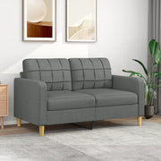 Divano a 2 Posti-Sofa 2 Posti Grigio Scuro 140 cm in Tessuto 357756