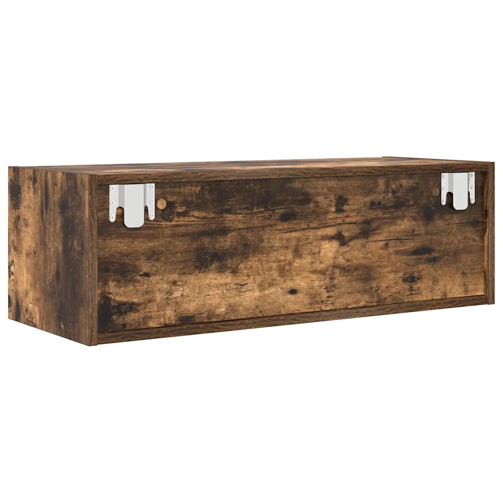 Mobile Porta TV Rovere Fumo 80x31x25,5 cm in Legno Multistrato