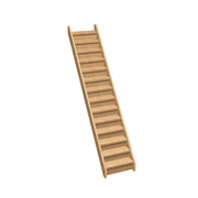 NORMANDIE - Scala rettilinea in legno con alzate