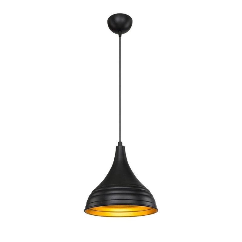 Lampada a sospensione Leda ASZ1338 in metallo nero