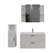 Vicco Set di mobili da bagno Bianco/bianco lucido 4 parti