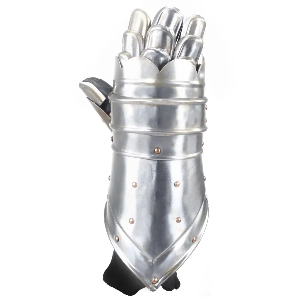 Guanti da Cavaliere Medievale Replica LARP in Argento Acciaio CFW8151943