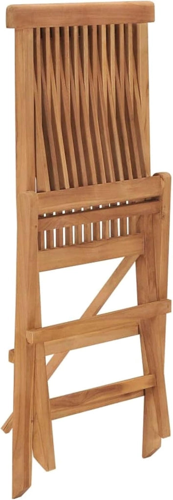 LAPOOH Set da pranzo da giardino pieghevole, set da 5 pezzi, tavolo e sedie da giardino, mobili da giardino, giardino, set da giardino, terrazza esterna, mobili da giardino in teak