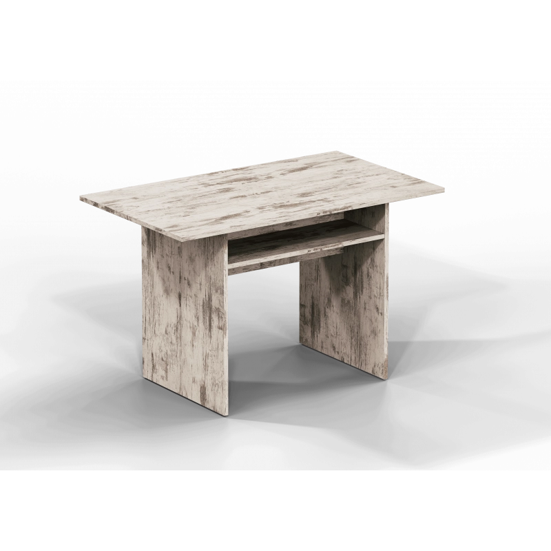 Tavolo consolle estensibile Oplà con piano ribaltabile e vano portaoggetti vintage 120x35/70x75 cm - Terraneo