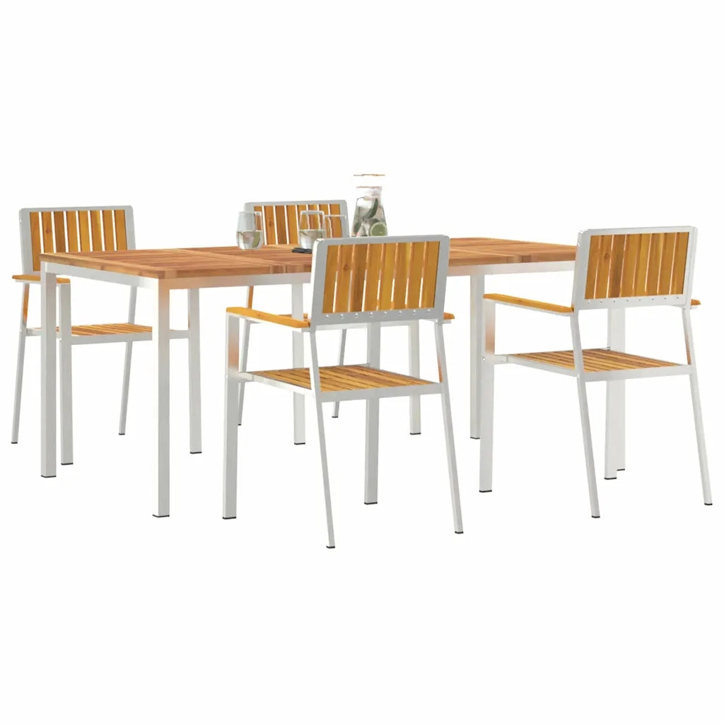 Set da pranzo per esterni 5 pcs Legno di Acacia Massello 3334793