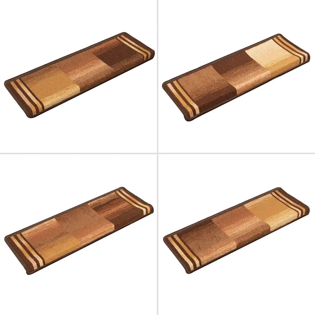 Tappetini Autoadesivi per Scale 15 pz | Gradini per Scale 65x21x4 cm Marroni