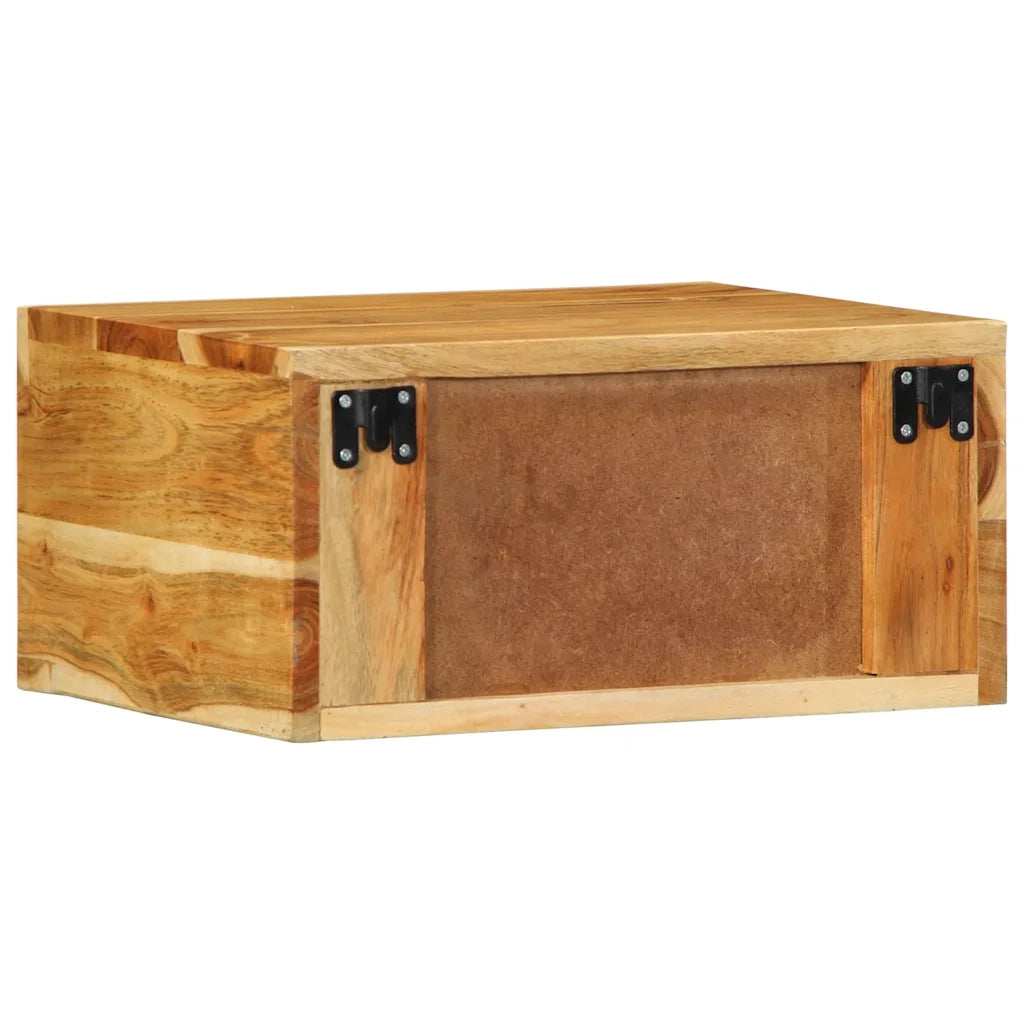 Comodini da Parete 2pz in Legno Massello di Acacia 4017457