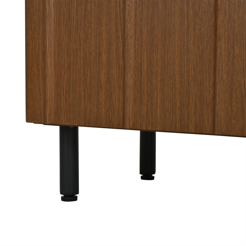 Mobile buffet 4 ante; credenza cucina 160 cm; sideboard noce e nero