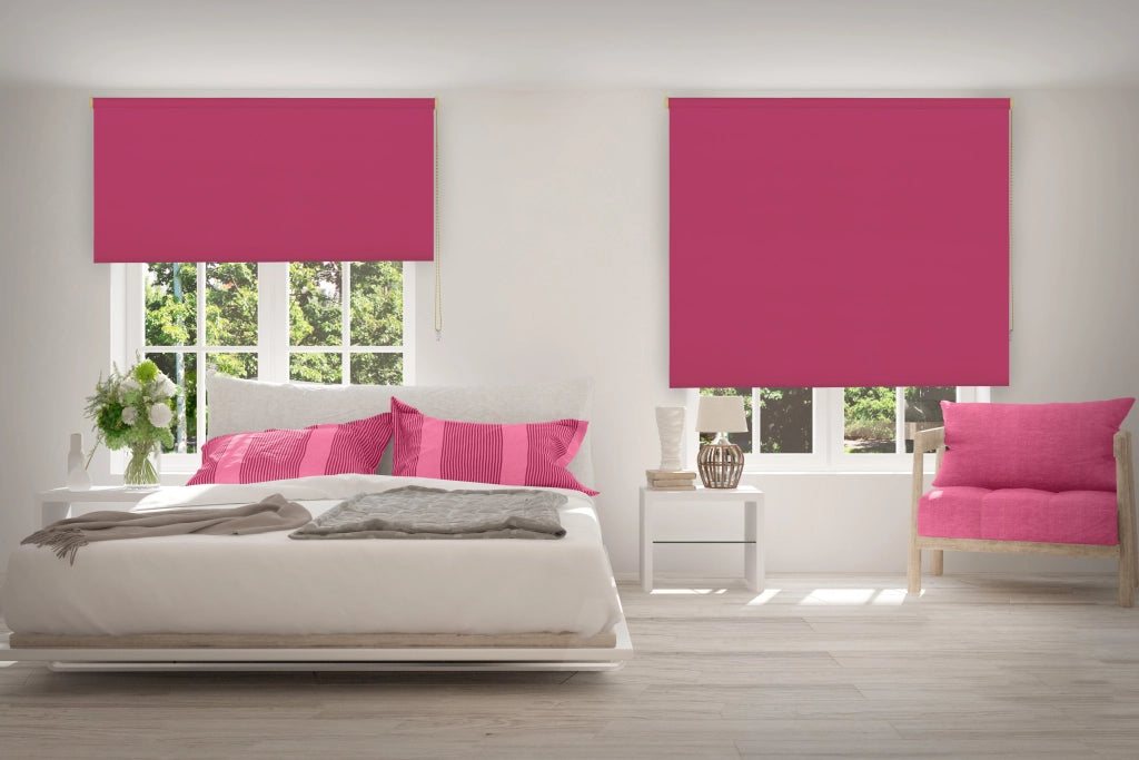 VIEWTEX Tenda a rullo opaca termica/oscurante Fucsia 135 X 250 cm - Made in Europe - 5 anni di garanzia