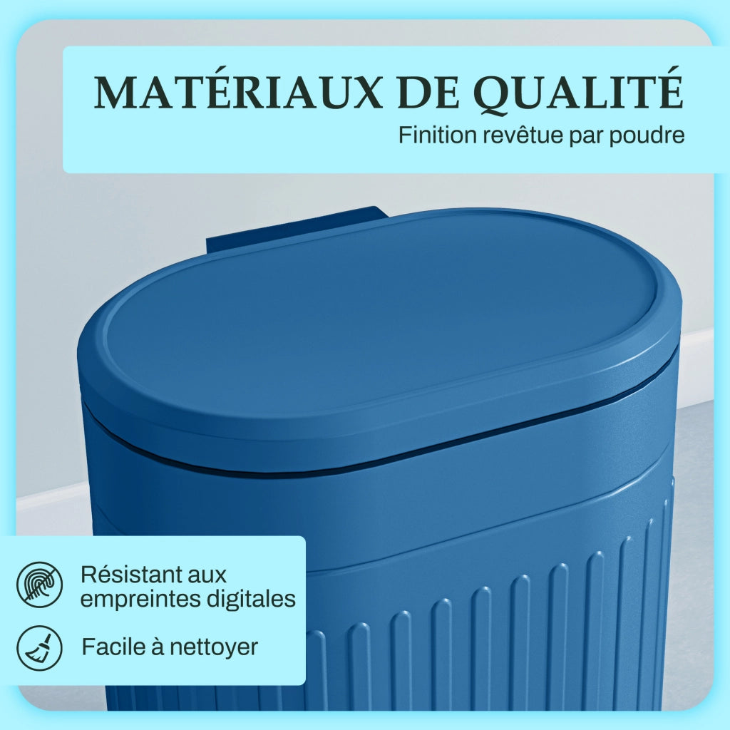 Cestino per rifiuti da cucina a pedale 20L ¨C zephmum ¨C 36.5x31.2x45 cm blu