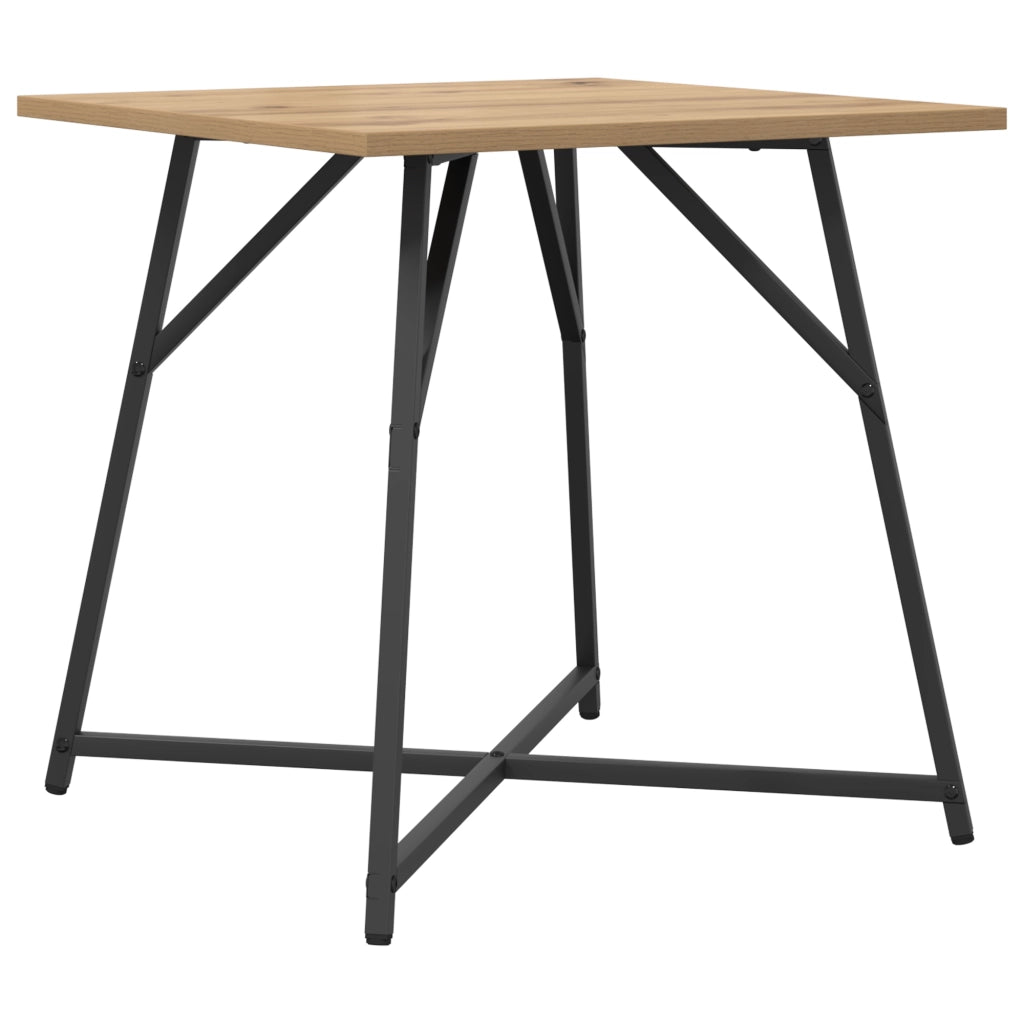 Set di 2 Tavoli in Rovere Artigianale con Legno Ingegnerizzato e Metallo