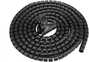 Spirale flessibile per organizzazione cavi - 30 m x 16 mm nero