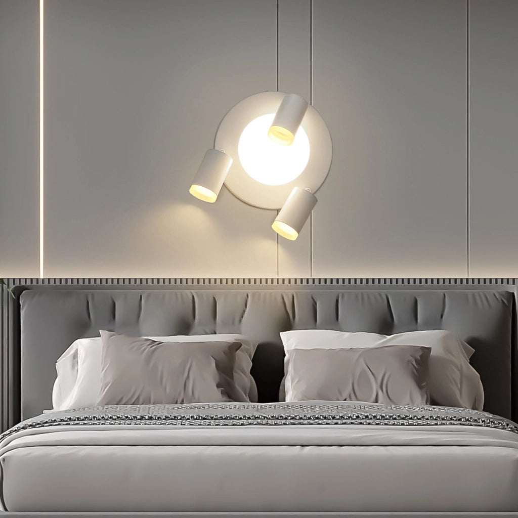 ZMH Faretto da soffitto 3 lampadine GU10 20W camera da letto 3000k lampada cucina metallo orientabile