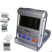Trade Shop - Orologio Sveglia Da Tavolo Vivavoce Digitale Display Lcd Allarme Sonoro -