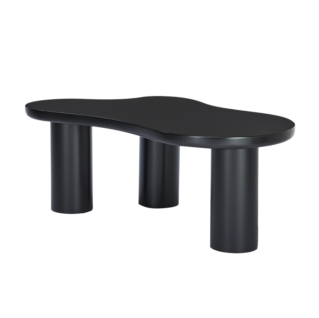 Tavolino da caffè a forma di nuvola 107x66x40;5 cm; MDF nero