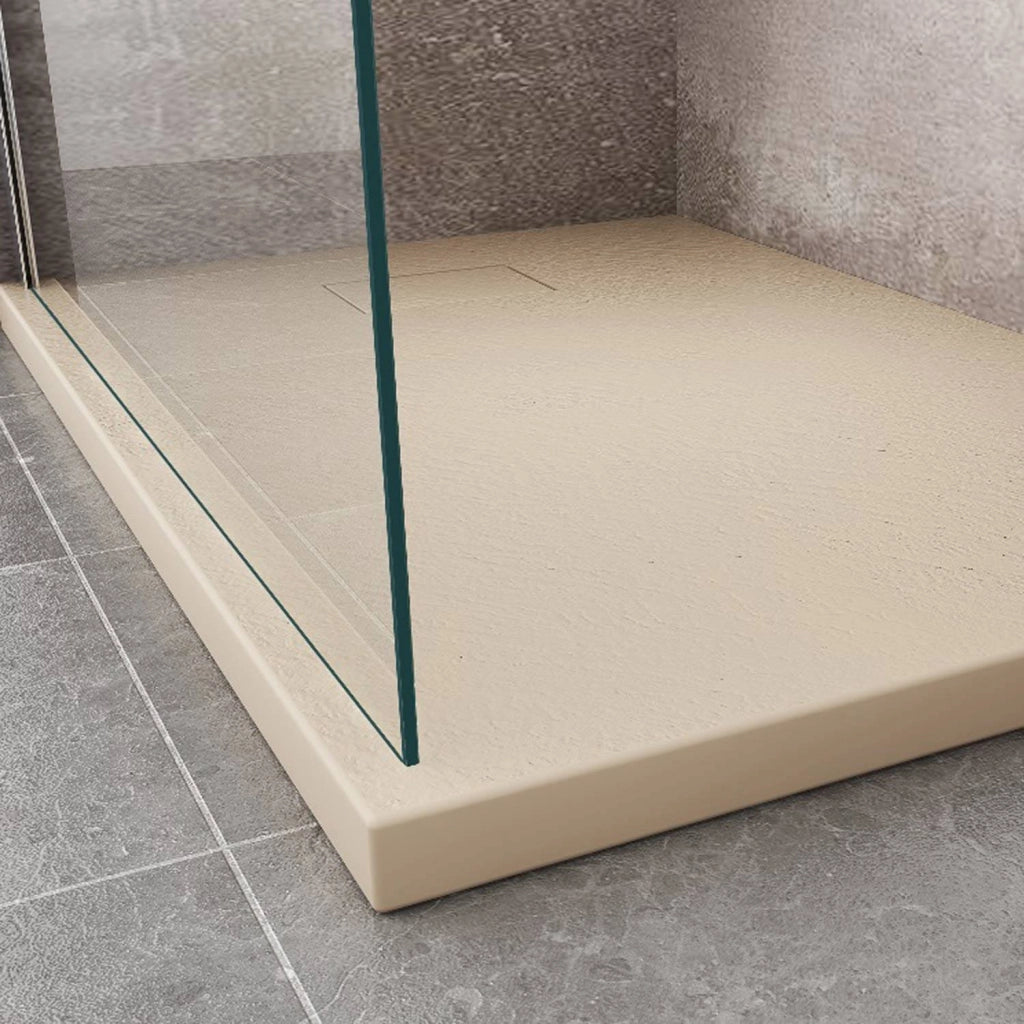 Piatto Doccia 90x180x2 6 CM Rettangolare Tortora Effetto Pietra mod. Strong