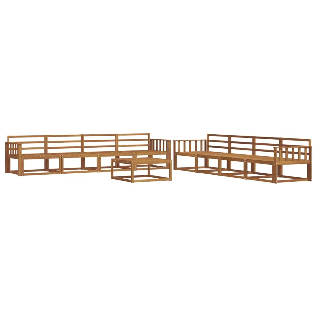 Set di divani da esterno 9 pcs Naturale