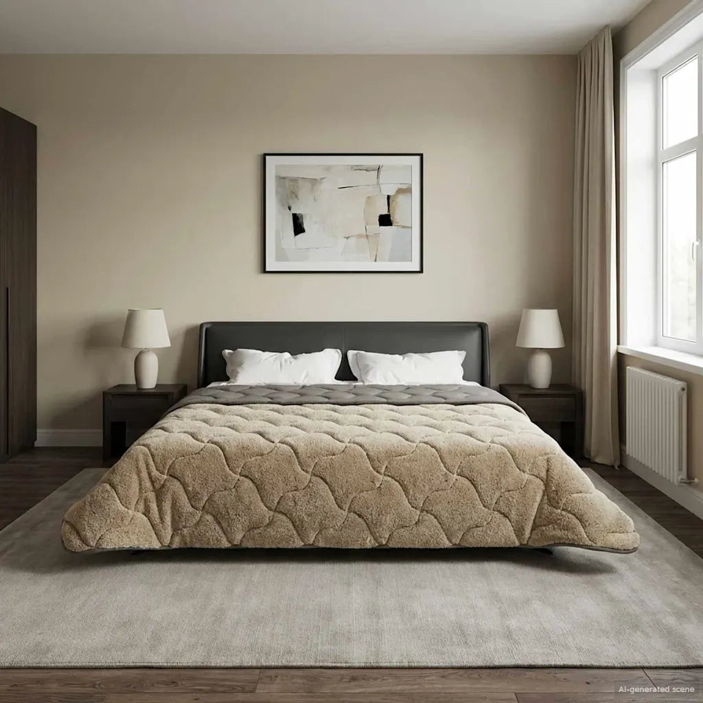 Duvet Estivo Trapuntato Grigio chiaro 240 x 260 cm
