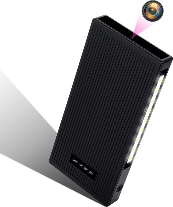 Camera di Sorveglianza Mini 32 GB 1080p - Piccola Camera Portatile con Sensore di Movimento - Visione Notturna - Ricaricabile - 10000 mAh