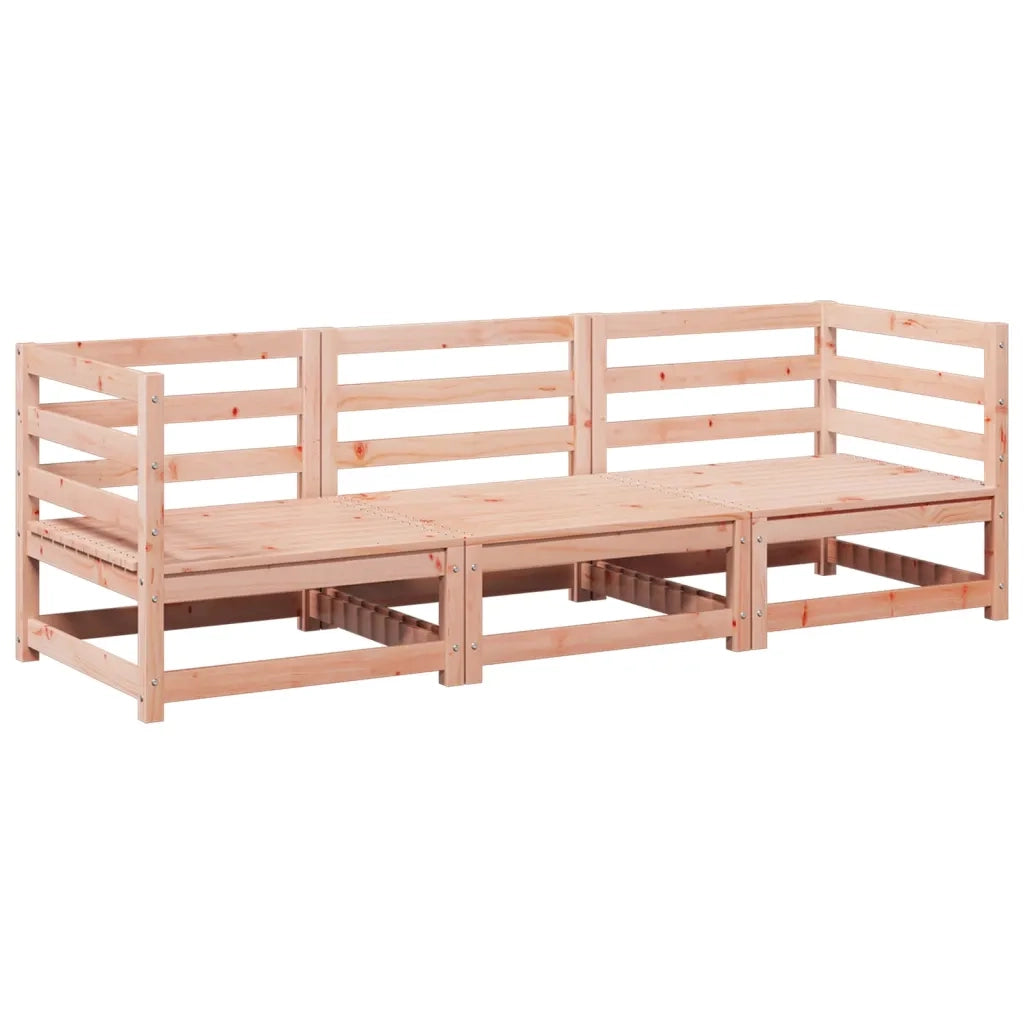Set Divani da Giardino 3 pz | Set Salotto da Giardino in Legno Massello Abete Douglas