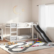 Letto a Castello Scivolo e Scala Bianco 90x190 cm Legno di Pino 3284246