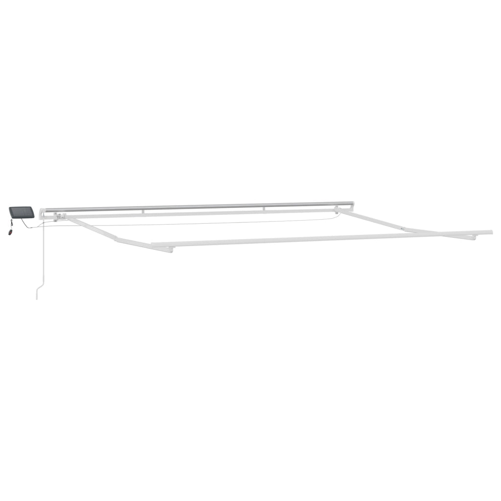 Tenda retrattile manuale con LED verde e bianca 400x300 cm