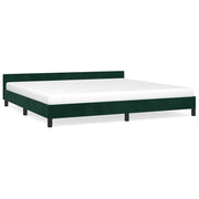 Letto matrimoniale | Letto per adulti | Giroletto senza Materasso Verde Scuro 200x200 cm in Velluto