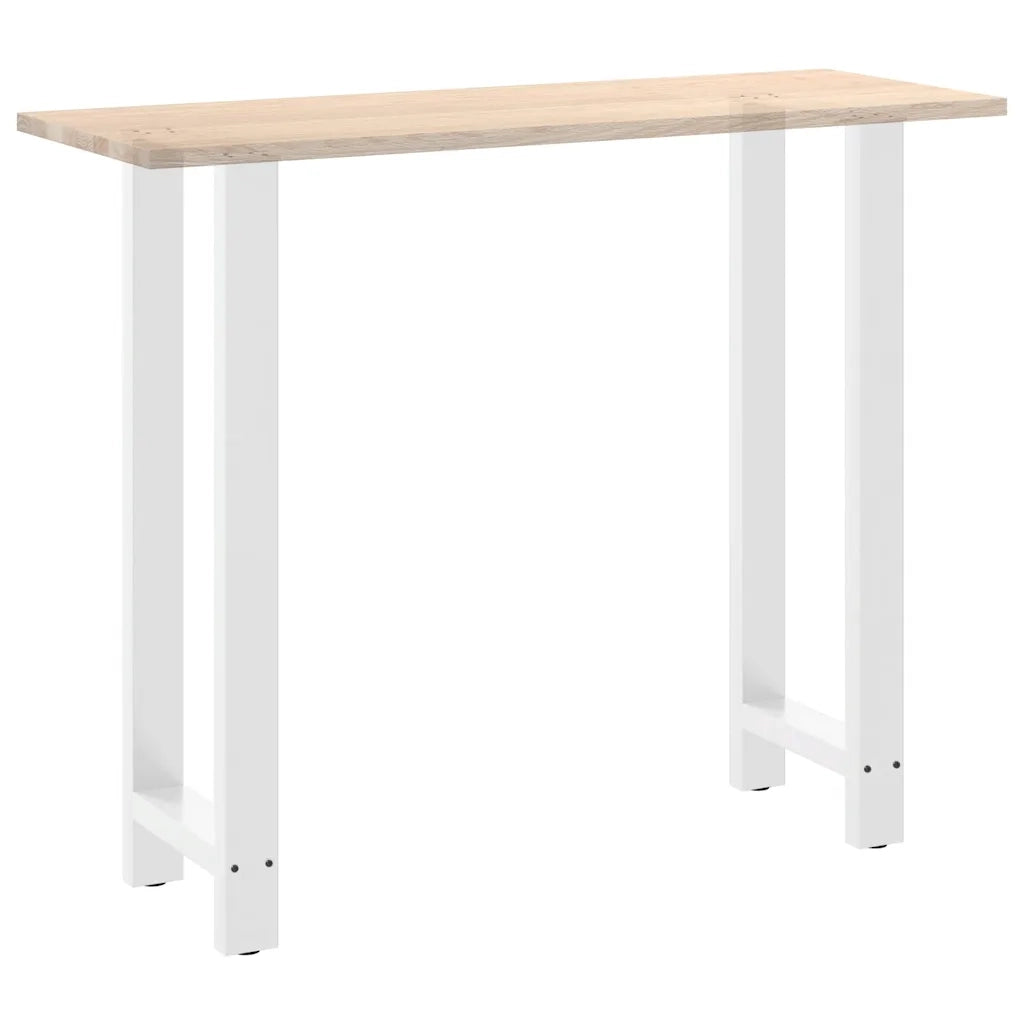 Gambe per tavolo da bar bianche 2 pz 50x(110-111) cm in acciaio 4013353