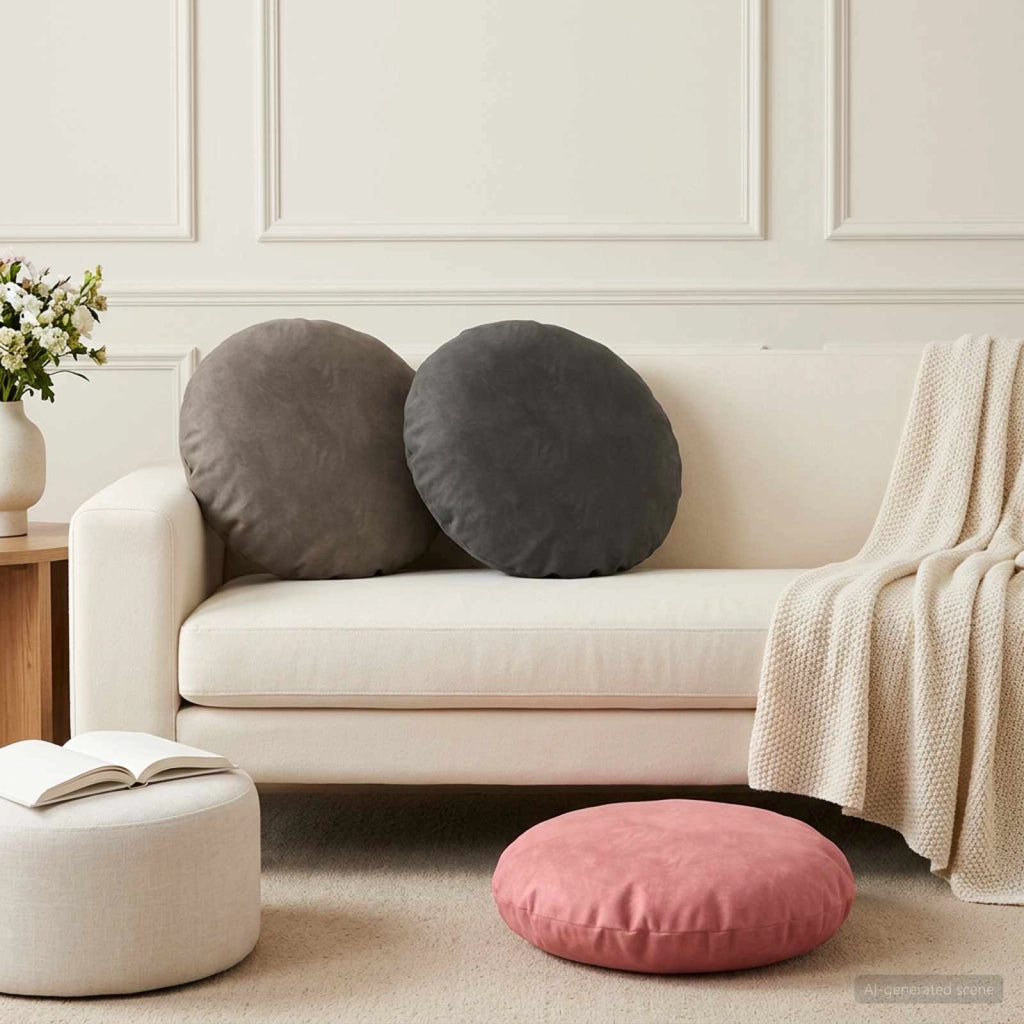 Cuscino con cuscino HEERLEN 2 pz Rosa Velluto 929345
