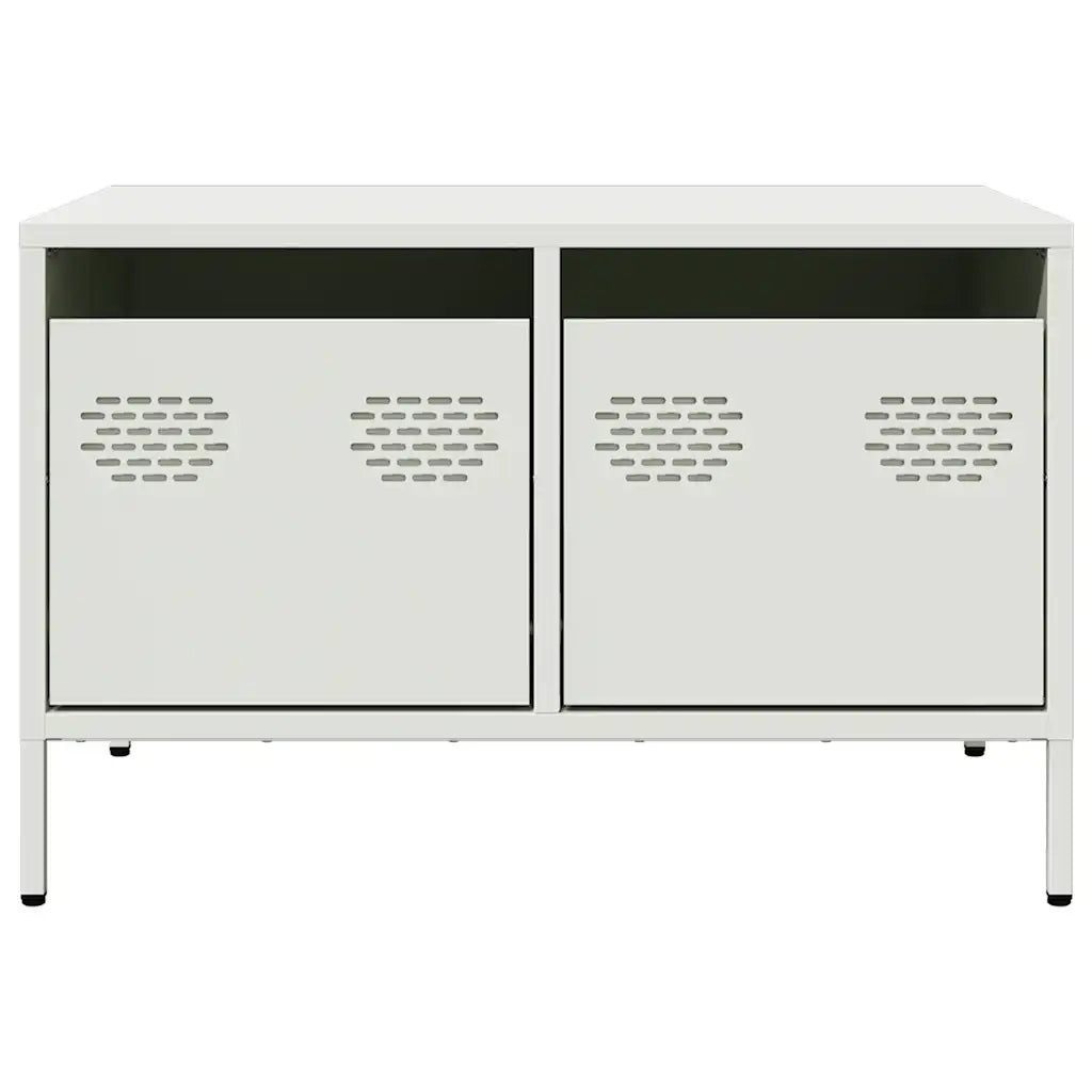 Mobile TV Bianco 68x50x43,5 cm in Acciaio Laminato a Freddo