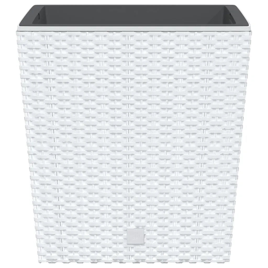 Fioriera con Interno Rimovibile Bianca 21 / 32 L PP Rattan 364680