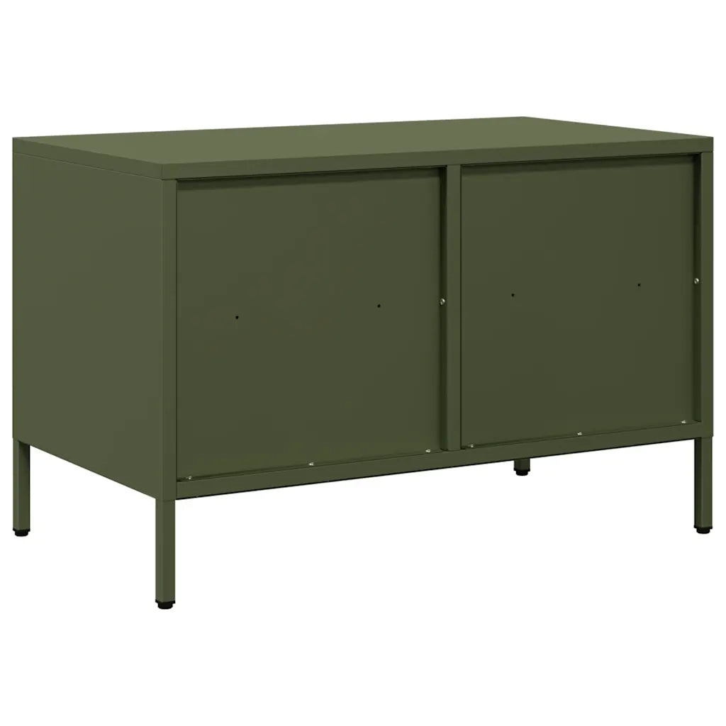 Mobile TV | Armadietto TV | Mobile Porta TV Verde Oliva 68x39x43,5cm in Acciaio Laminato a Freddo