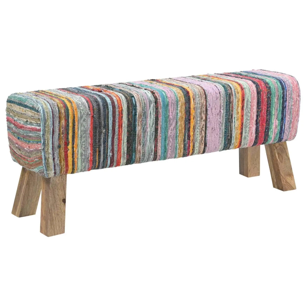 panchina 110 x 30 x 45 cm Pelle Vera Multicolore 42042117