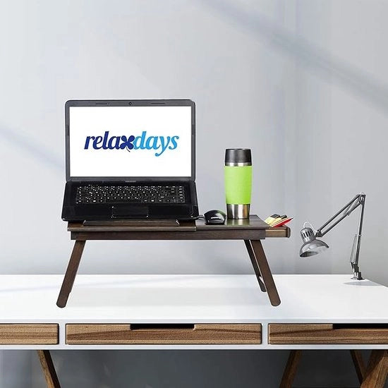Tavolo da letto - Tavolo pieghevole per laptop, 35D x 60L x 24A centimetri