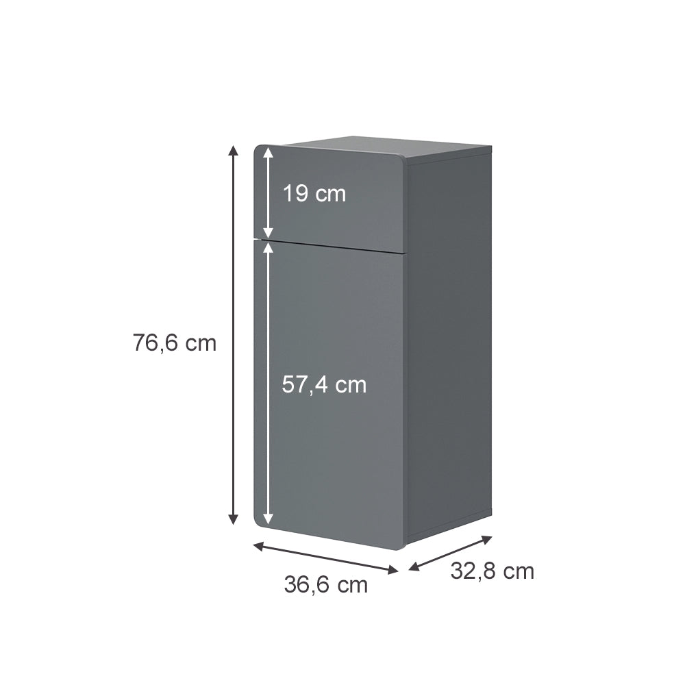 Vicco Mobiletto bagno Grigio 36.6 x 76.6 cm