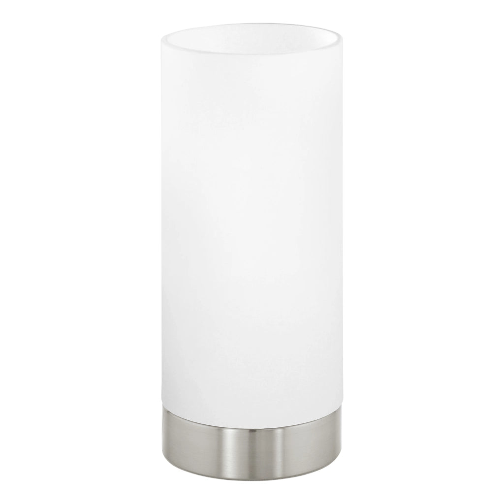 Lampada Da Tavolo Moderna Damasco 1 Acciaio Nichel Satinato 1 Luce E27