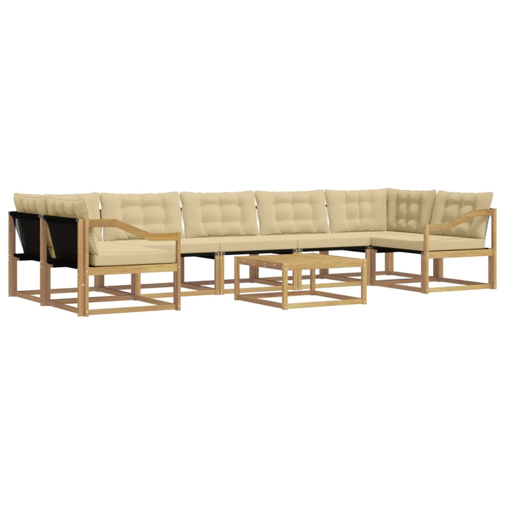 Set di divani da esterno 8 pz Bianco e Beige 3388527