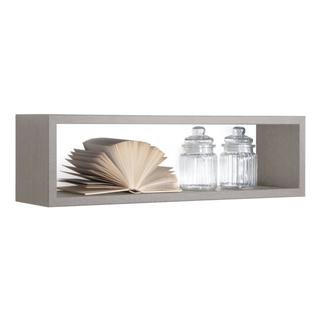 Mensola da Muro Modello REGOLO, Pensile Bagno, Mensola da Parete, Scaffale da Parete, 60x17 p15.5 cm. Finitura  ROV. GRIGIO NUOVO - MADE IN ITALY