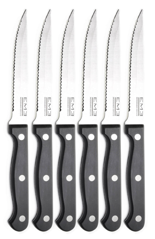 Set Coltelli per Bistecca 6 Pezzi in Acciaio Eme Rodeo