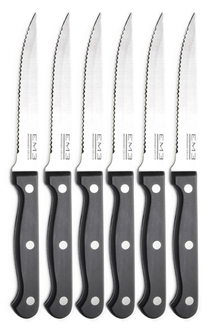Set Coltelli per Bistecca 6 Pezzi in Acciaio Eme Rodeo
