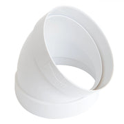 First 100mm a 45° curva semicurva gomito ff per tubi tondi aerazione cappa