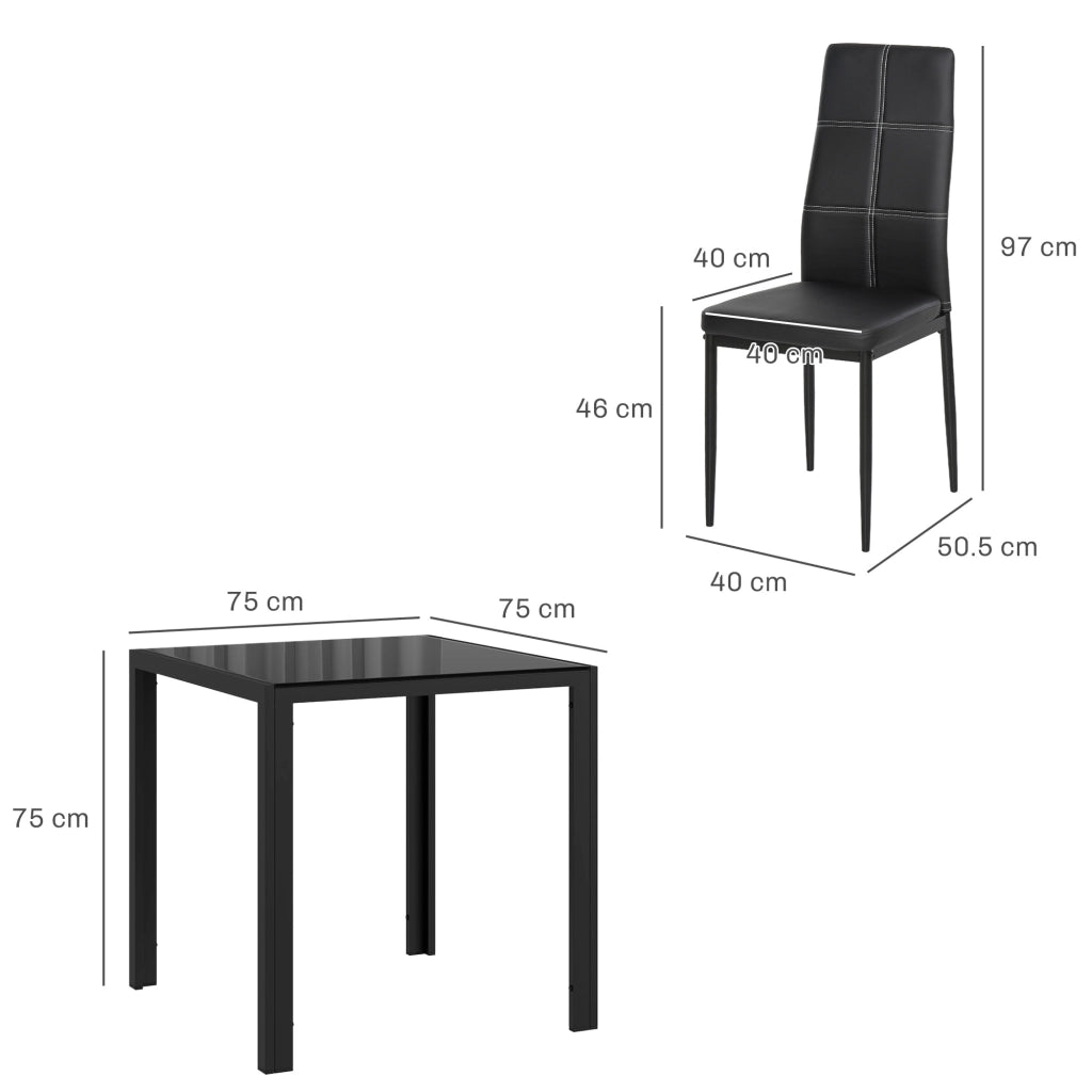 Tavolo da pranzo con sedie Set ¨C zephmum ¨C Nero