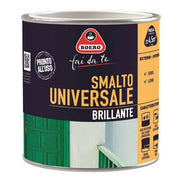 Smalto Universale Finitura Brillante per Ferro Legno Interno Esterno 751 Boero Formato: 0,5 L, Color: Blu Pullman 500
