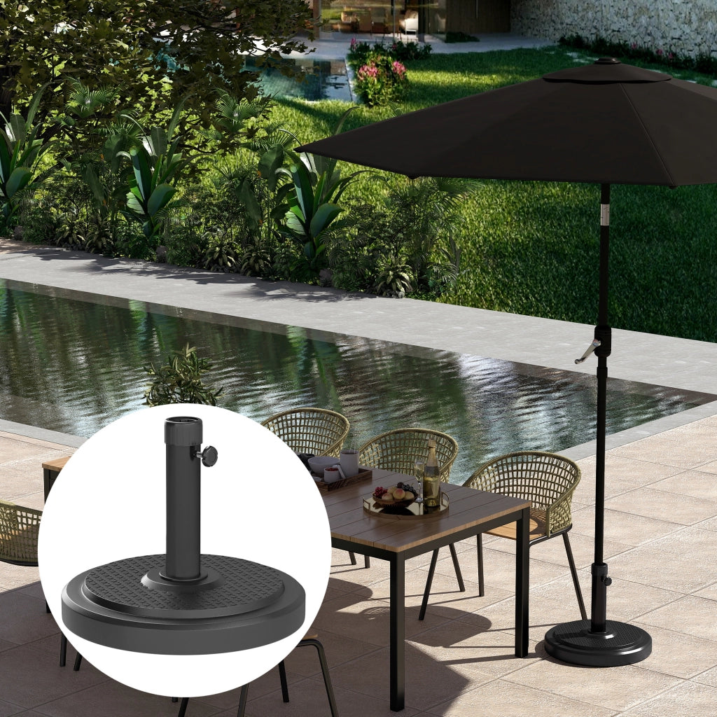 Base per Ombrellone Rotonda 22 kg ¨C zephmum ¨C Nero