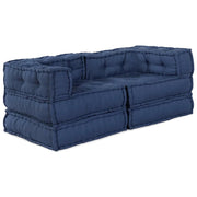 vidaXL Cuscino 2 pcs Blu 70 x 70 x 54 cm Poliestere