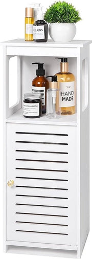 Ottimamente moderna cassettiera da bagno, armadio da bagno autonomo con porta e persiane, mobile da bagno impermeabile per soggiorno, camera da letto, cucina ecc. (20*27*65cm)
