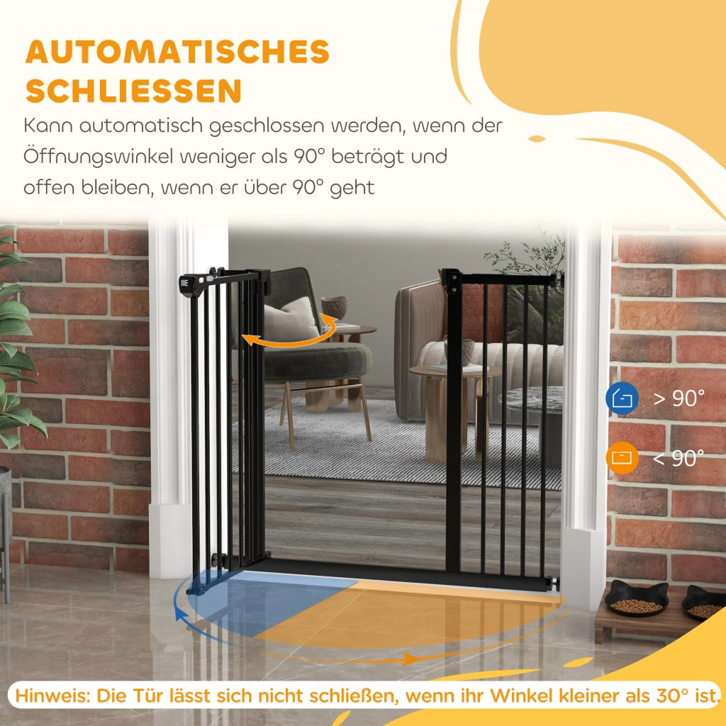 Cancello di sicurezza per cani ¨C Minimal ¨C Nero, metallo, 74-80/87-94 cm